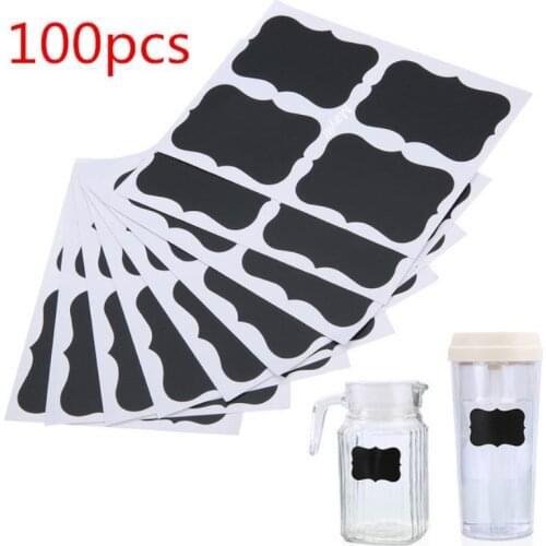 100pcs Blackboard Sticker Label Chalk Board Labels Kitchen Jars Organizer Craft Chalkboard Sticker For Home Kitchen Decoration