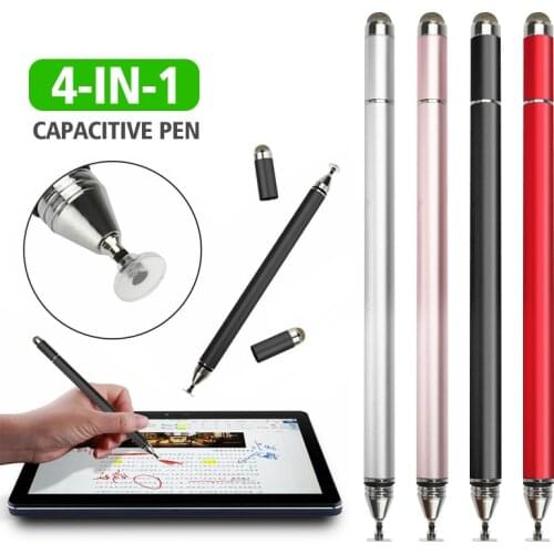 4 in 1 Stylus Pen For Apple Tablet Touch Pen For Capacitive Screen Drawing Pencil For Iphone Samsung Notebook Writting Pens