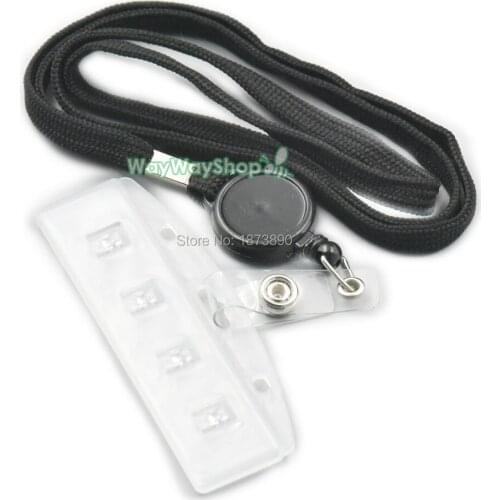 5 pcs Lanyard Combo Reel Server Waiter POS Swipe + 5pcs Half Card Holder