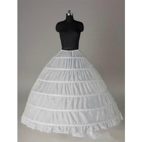 6 Hoops Petticoat Wedding Slip Crinoline Bridal Underskirt Layes Slip 6 Hoop Skirt Crinoline For Quinceanera Dress