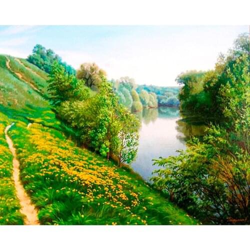 Diamond Painting Full Drill square/round A Fresh Mountain View Mosaic DIY Diamond Painting Cross Stitch Embroidery Home Decor