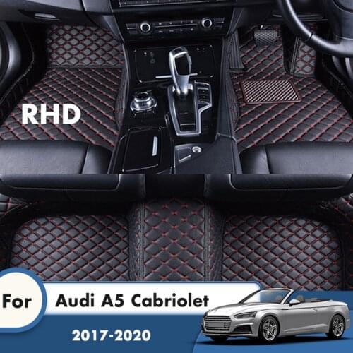 RHD Custom Car Floor Mats For Audi A5 Cabriolet 2020 2019 2018 2017 Car Styling Carpets Car Accessories Interior Covers Rugs
