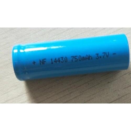 Free ship 2pcs/lot 3.7v 14430 4/5aa 750mAh Rechargeable lithium batteries flashlight batteries