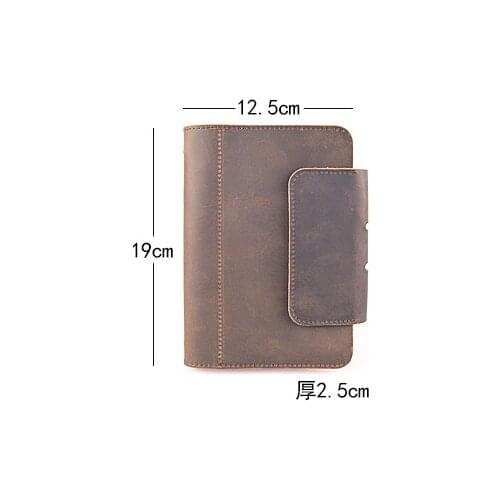 100% Genuine Leather A6 Notebook Vintage Diary Book Travel Journal Christmas Birthday Gift for Men Women Office Supplies