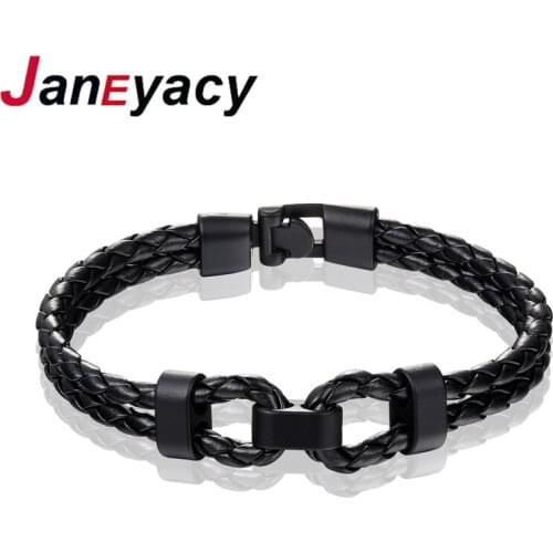 Janeyacy brand 2018 High Quality Bracelet Casual Fashion Leather Bracelet Mens Bracelet Bracelet Women Best Gift Pulsera