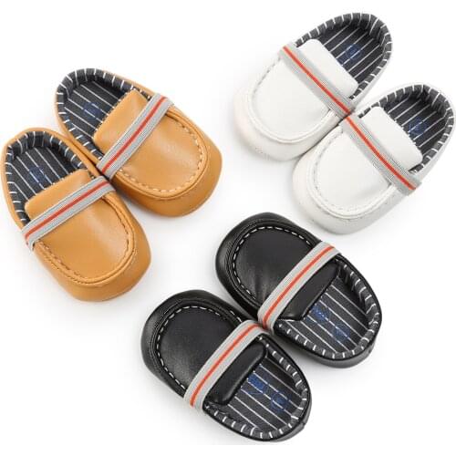 Handsome Baby Boy First Walker Shoes Synthetic Leather Fashion Newborn Moccasins Sneaker Soft Shoe Baby Prewalker