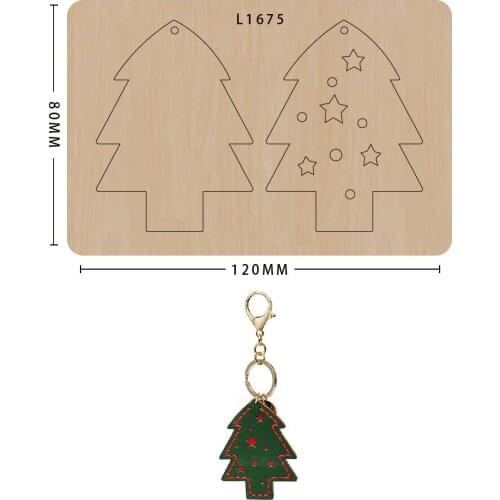 Diy Hanging Keychain Pendant Christmas Tree Gift Cutter Mould Making Decor Supplies Dies Template Suitable for big shot sizzix