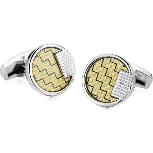 DY new high quality fashion men French shirt Cufflinks The high-end brand Silvery Round exquisite design Cufflinks