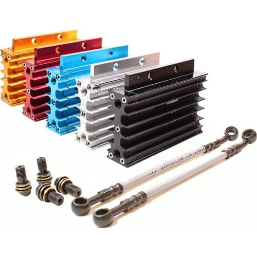 CNC Oil Cooler Kit Radiator Aluminium Adapter Engine Cylinder Cover Cooling For ATV Pit Dirt Bike motocross motocycle 50CC-125CC