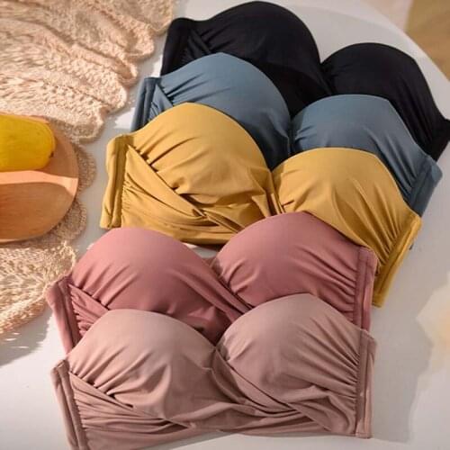 Wasteheart New Women Fashion Red Yellow Lingerie Sets Wireless Cotton Panties Padded Bras Push Up Bra Sets Underwear A B Sexy