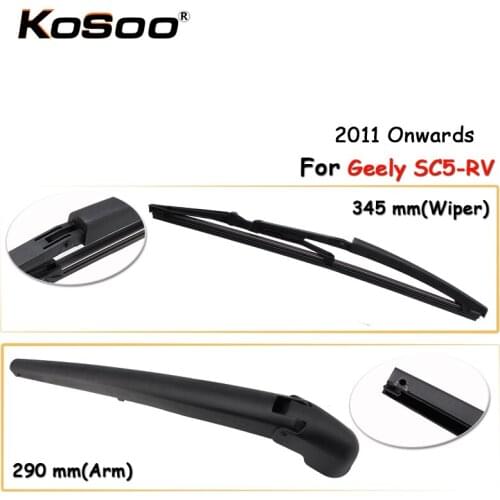 KOSOO Auto Rear Car Wiper Blade For Geely SC5-RV,345mm 2011 Onwards Rear Window Windshield Wiper Blades Arm,Car Accessories