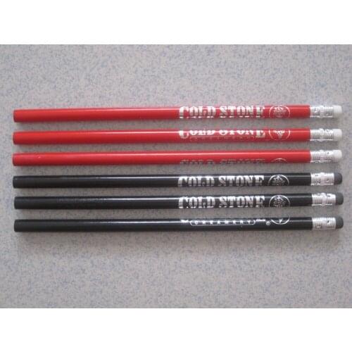 Round Custom Pencil promotion pencil Imprinted Golf Pencil black wood pencil