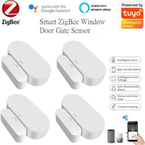 Zigbee Door And Window Magnetic Sensor Tuya Wireless Connection Smart Home System Intelligent Linkage Door Magnetic Automation