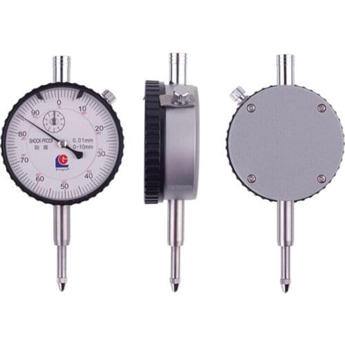 0-10MM Mechanical Pointer Dial Indicator Gauge Meter Precise 0.01mm Resolution Measure instrument Tool