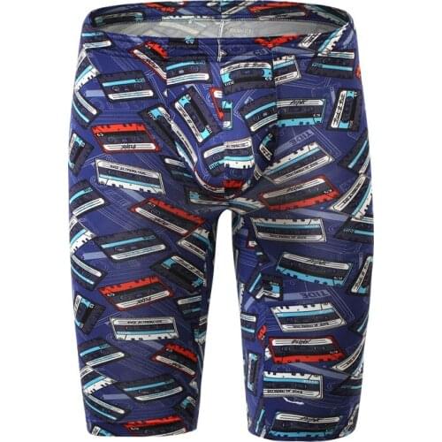 Men Long Leg Shorts Cartoon Printed Funny Boxers Shorts Male Underwear Cotton Boxershorts Cuecas Calzoncillo Hombre Gay Trunks