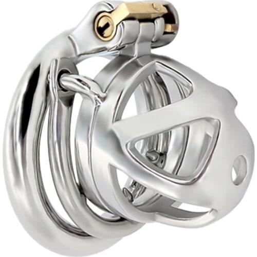 Stainless Steel Stealth Lock Male Chastity Cock Cage Device Fetish Penis Lock Cock Ring Chastity Belt Adult Sex Toys For Men