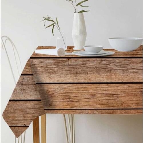 Board wood style pattern Decorative Tablecloth Dining Table Cover Kitchen Home club Party wedding Decor friend gift table cloth