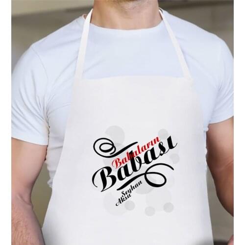 Personalized Babaların Father Design White Kitchen Önlüğü-1