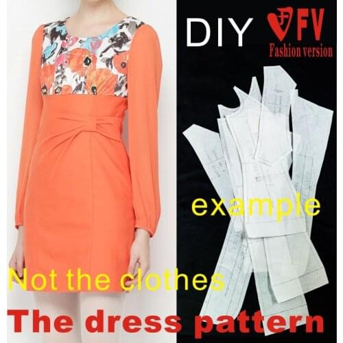 Dresses Sewing Pattern Template Cutting drawing Clothing DIY ((Not selling clothes)) BLQ- 193