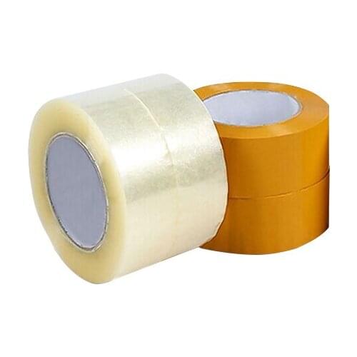 130Meter Transparent Yellow Tape 4.5*2.5 Express Carton Sealing Tape Adhesive Sticker