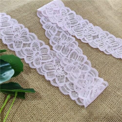 S2507 wide 5cm pink stretch lace DIY dress underwear wedding dress craft sewing accessories HB008