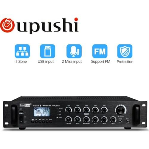 Oupushi Public Address System 540W , 700W Power Amplifier Blutooth 5 Zone USB Mono Mixer Amp with USB/CD/AUX Inputs