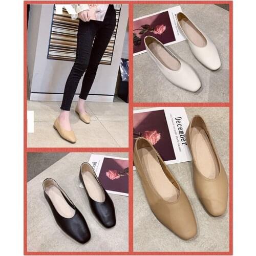 Shoes Woman Sapato Feminino Zapatos De Mujer Square Toe Mary Janes Genuine Leather Casual Office Work Ladies Pumps