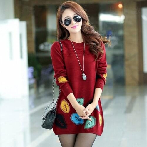 Women Sweater Autumn 2021 New Arrival Winter Medium-long Pullover Thin Casual Female Sweater Student Girl Korean Style A52