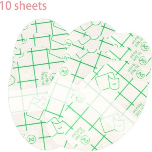 10 Sheets Adhesive Gel Blister Plaster Waterproof Invisible Clear Heel Stickers Cushioned Shoes Pads Anti-Slip Foot Care Tool