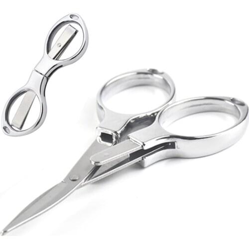 10Pcs Stainless Steel Fold Fishing Scissor Folding Scissors Cutter Tobacco Camping Embroidery Scissors Cut Line Cutting Scissors