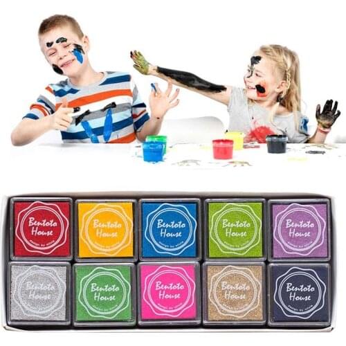 12/20/24 Colors DIY Finger Painting Drawing Toy Colored Craft Ink Pad Inkpad Stamps Toy Graffiti Paint Toys Non-toxic