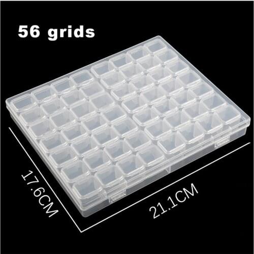 28/56/224 Slot Transparante Verwijderbare Plastic Opbergdoos Tool Diamant Borduurwerk Accessoires Bead Container Opbergdoos