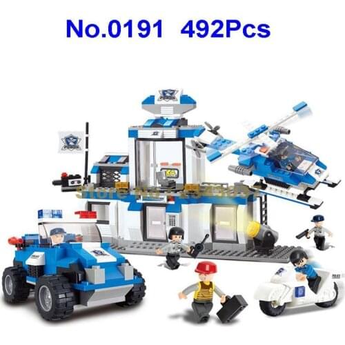Sluban 0191 492pcs Urban Police Swat Emergency Center Building Blocks Toy