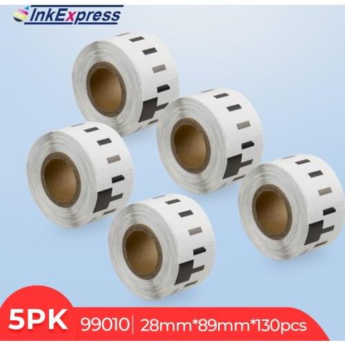 5 Rolls 99010 For DYMO Address Label 99010 28mm*89mm Thermal Paper Shipping Label 130pcs/roll For DYMO LabelWriter 450 400 Turbo