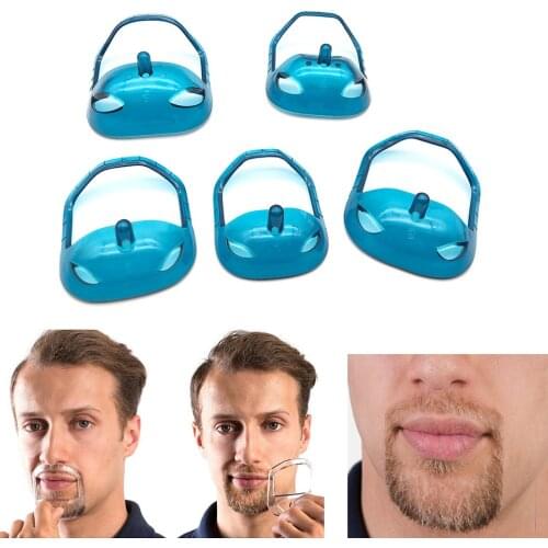 5 Pcs Men Mustache Shaper Styling Template Goatee Beard Guide Stencil Shaving Design Tool Practical Beard Styling Tool