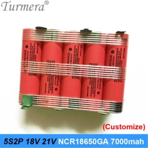 5s2p battery 18650 pack ncr18650ga 3500mah 7000mah 18v 21v soldering battery for screwdriver tools battery customized battery