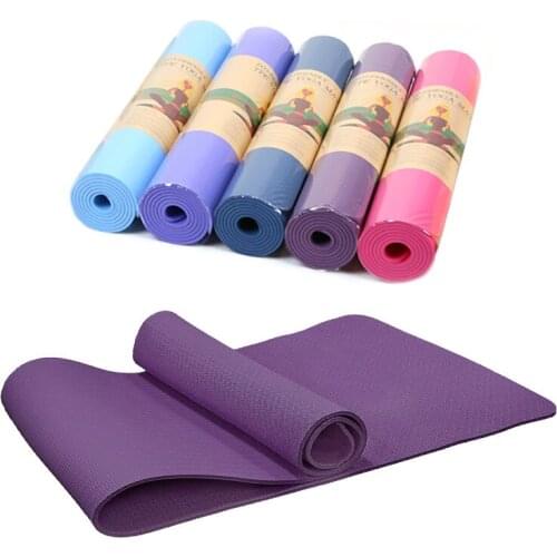 6mm Anti-slip Yoga Mat Thickess Sport Gym Soft Pilates Eco Friendly Foldable for Body Building Fitness Exercises Equipment Pads