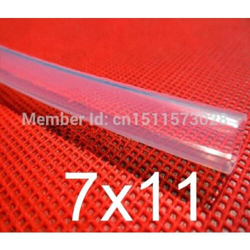 7mm ID 11mm OD 7x11 Transparent Food Grade Medical Use FDA Silicone Rubber Flexible Tube / Hose / Pipe / tubing
