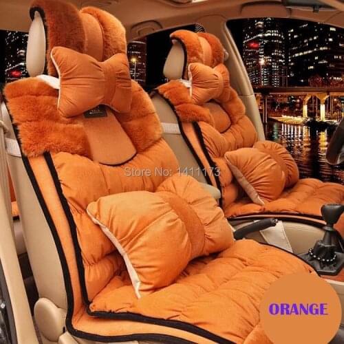Free shipping height Quality 9PCS/set soft flannel fabrics universal car seat cover sets Auto winter seat cushion seat supports