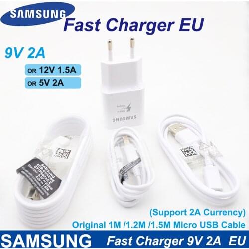 For Samsung Fast Charger EU 9V2A Wall Adapter Charge Micro USB Cable For Samsung Galaxy S6 S7 Edge J7 5 J3 Note4 5 A3A5 A7 2016