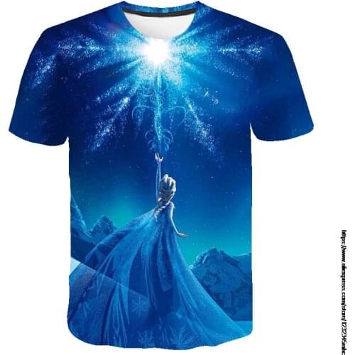 Disney Frozen Elsa boys T-shirts Kids New Fashion Girls Sport Boys Childrens Clothes Cool Cotton Tees Toddler Baby t shirts