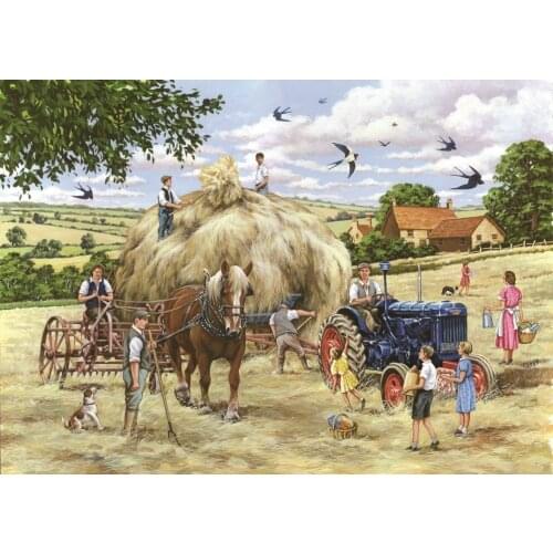 JMINE Div 5D autumn Harvest Farm House Tractor Full Diamond Painting cross stitch kits art Scenic 3D paint by diamonds