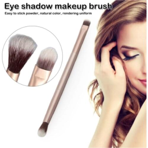 Multifunctional Champagne Makeup Eyeshadow Double Ended Gold Eyeshadow Cosmetic Brush Tool
