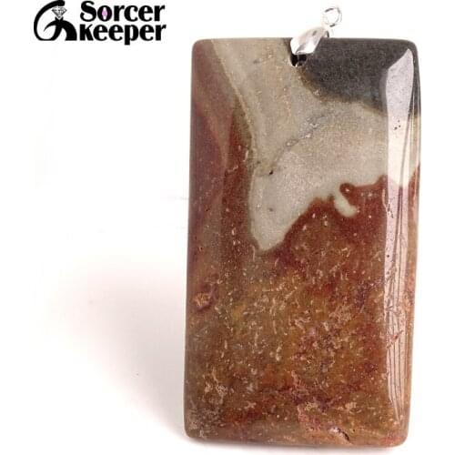 Fashion Natural Picasso Jaspers Pendant Beads Diy Semiprecious Stone Jewelry Necklace Jewelry Making Gem Accessory BC770