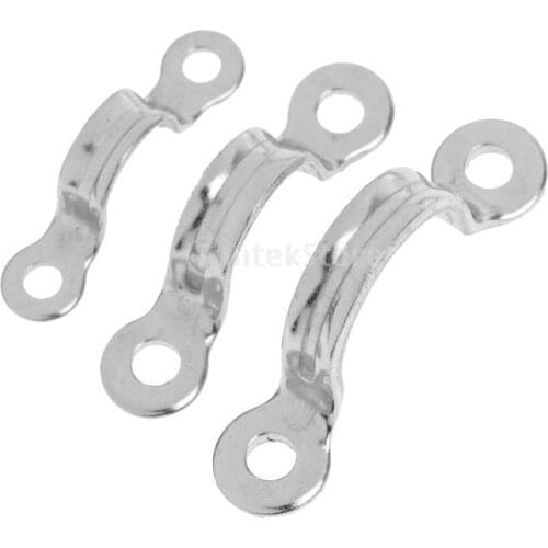 Pack of 5 Marine Grade 316 Stainless Steel Sheet Eye Lacing Strap Tie Down Anchor Strap Saddle Clip Boat Accessories