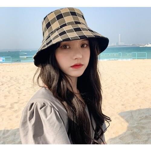 New Womens Bucket Hat Fashion Summer Panamanian Women Sun Hats Panama Beach Double-Sided Fisherman Caps Visor Basin Cap