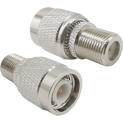 1Pcs TNC Male to F Type Female Adapter Converter F jack to TNC plug pin Connector