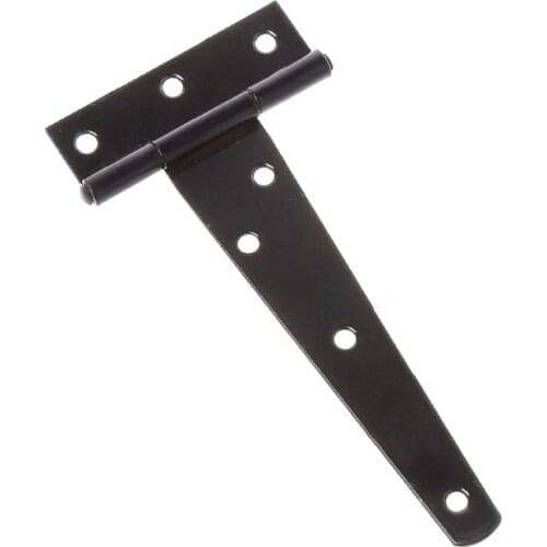 3/4/5/6/8/10/12 inch Black Paint T Shape Triangle Hinge Cabinet Shed Wooden Door Gate Hinges Hardware