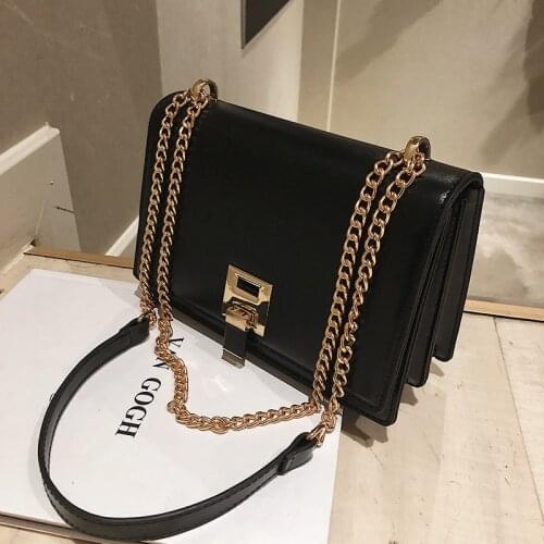 Brand Chain Crossbody Bags For Women 2021 Quality Leather Luxury Ladies Hand Shoulder Messenger Bag Designer Female Handbag