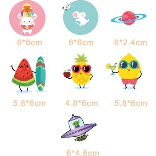 Iron On Sticker Hot Heat Transfer Baby Clothes Patch DIY Children clothing sticker cartoon fruit logo
